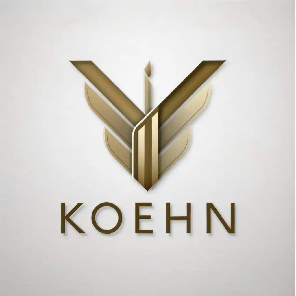 a logo design,with the text "KOEHN", main symbol:K FEATHER,Moderate,clear background