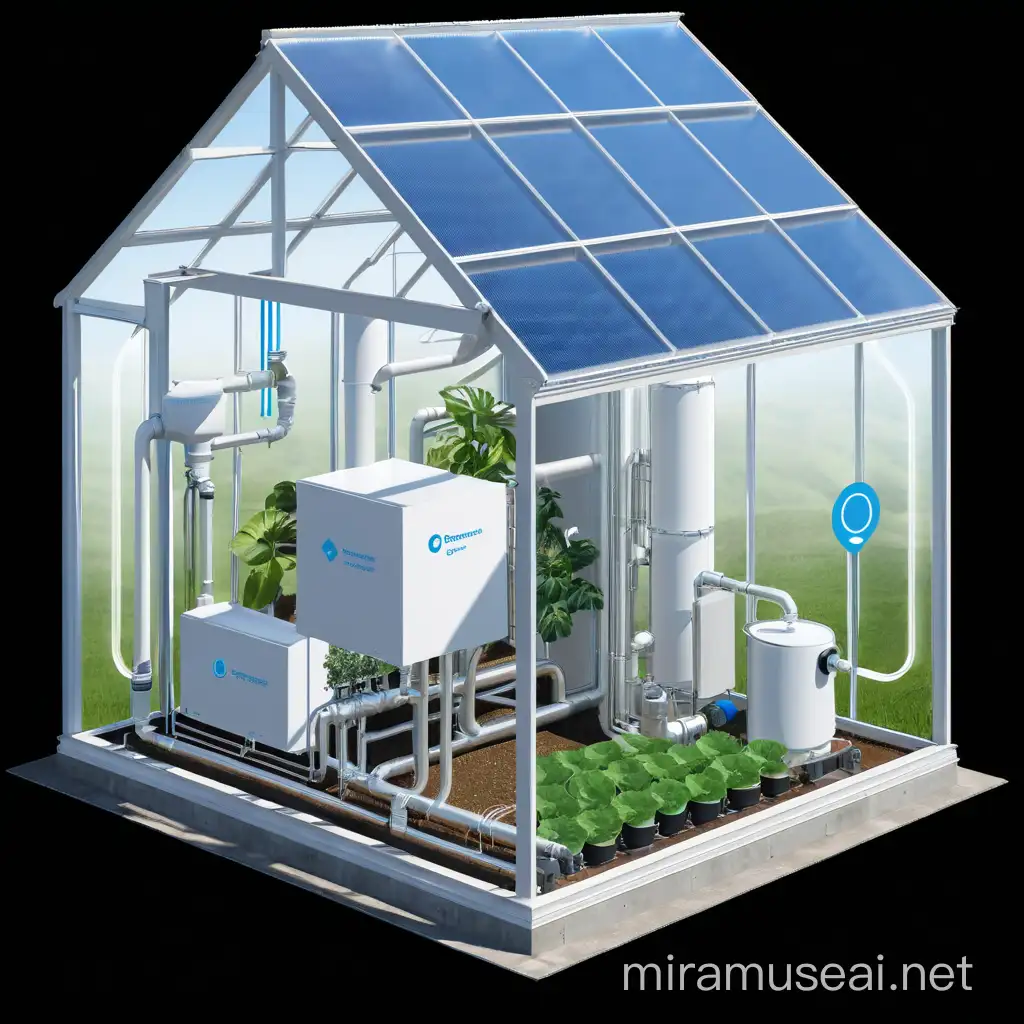 Ecological Greenhouse with Water Storage Tank and Air Circulation System