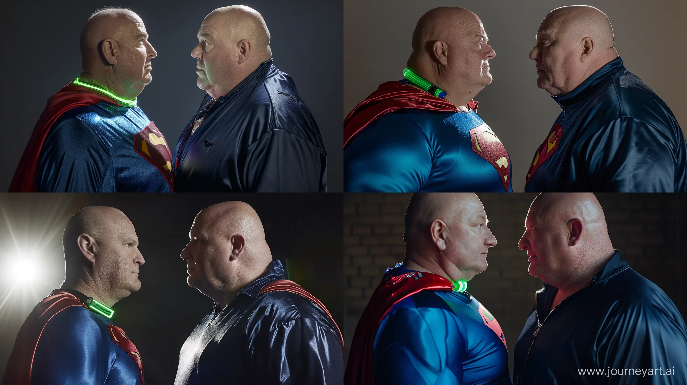Chubby-Mens-Playful-Encounter-Silky-Tracksuit-vs-Superman-Costume