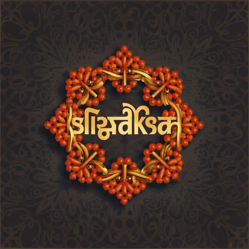 logo, Rudraksha wrapping the text in 3D, with the text "Shivaksha", typography, be used in Retail industry , the text should be shivaksha and add rudraksha icon