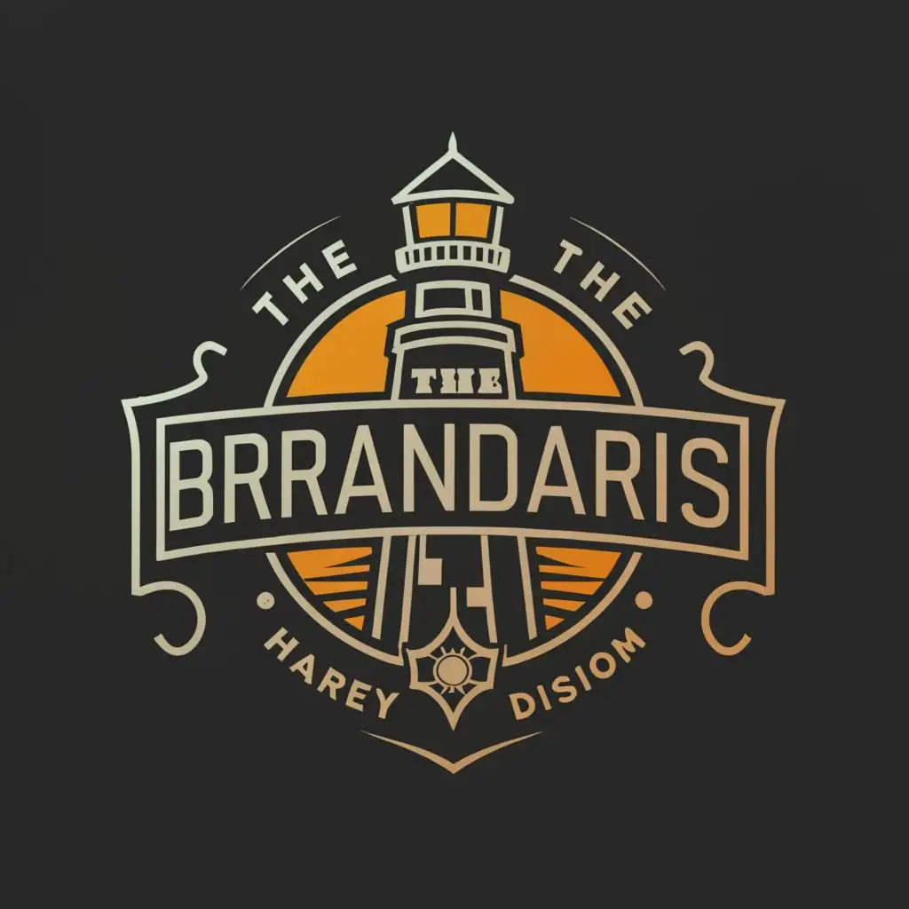 a logo design,with the text "The Brandaris", main symbol:Lighthouse de Brandaris and Harley Davidson,Moderate,be used in Home Family industry,clear background