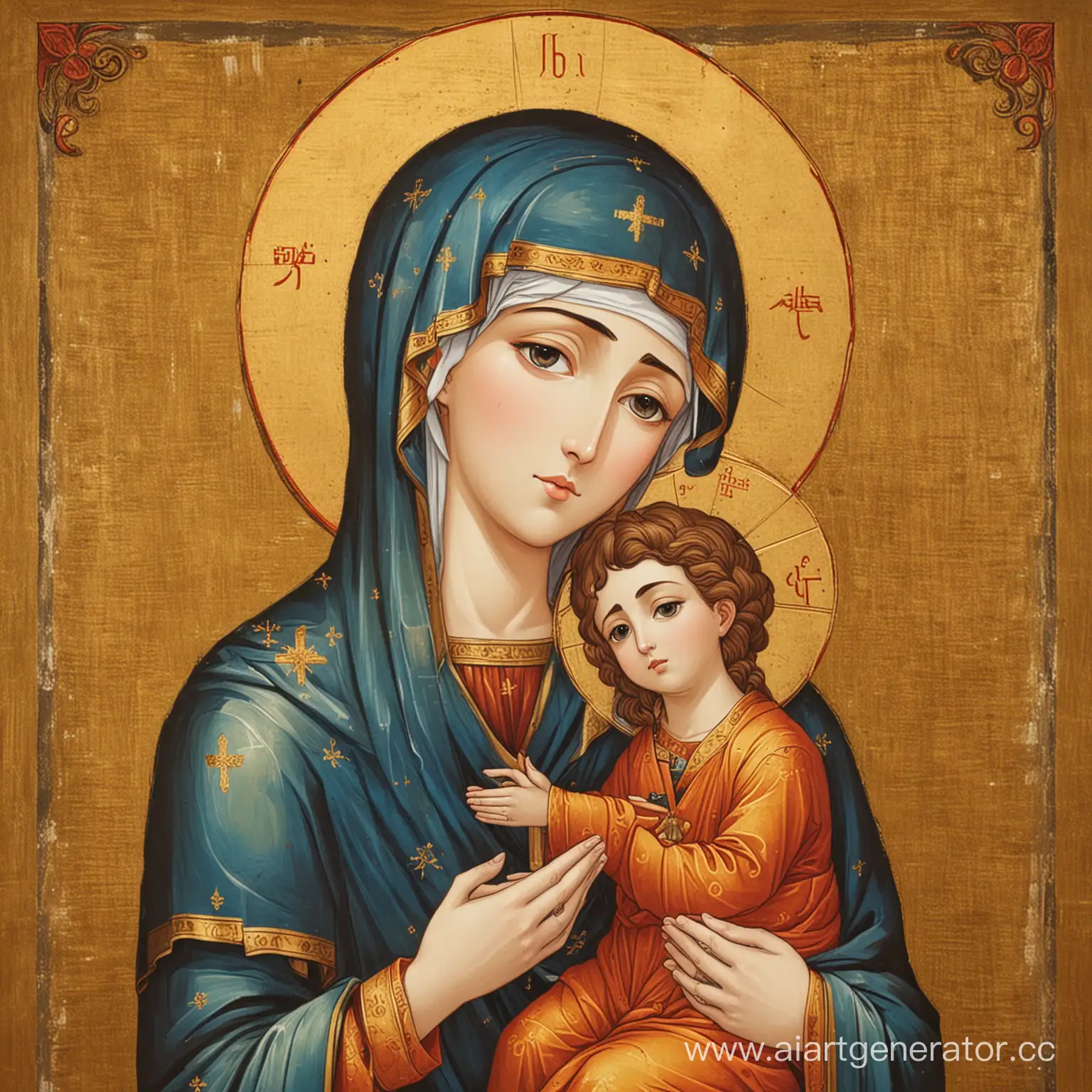 Anime-Style-Icon-of-the-Mother-of-God-with-Traditional-and-Modern-Elements