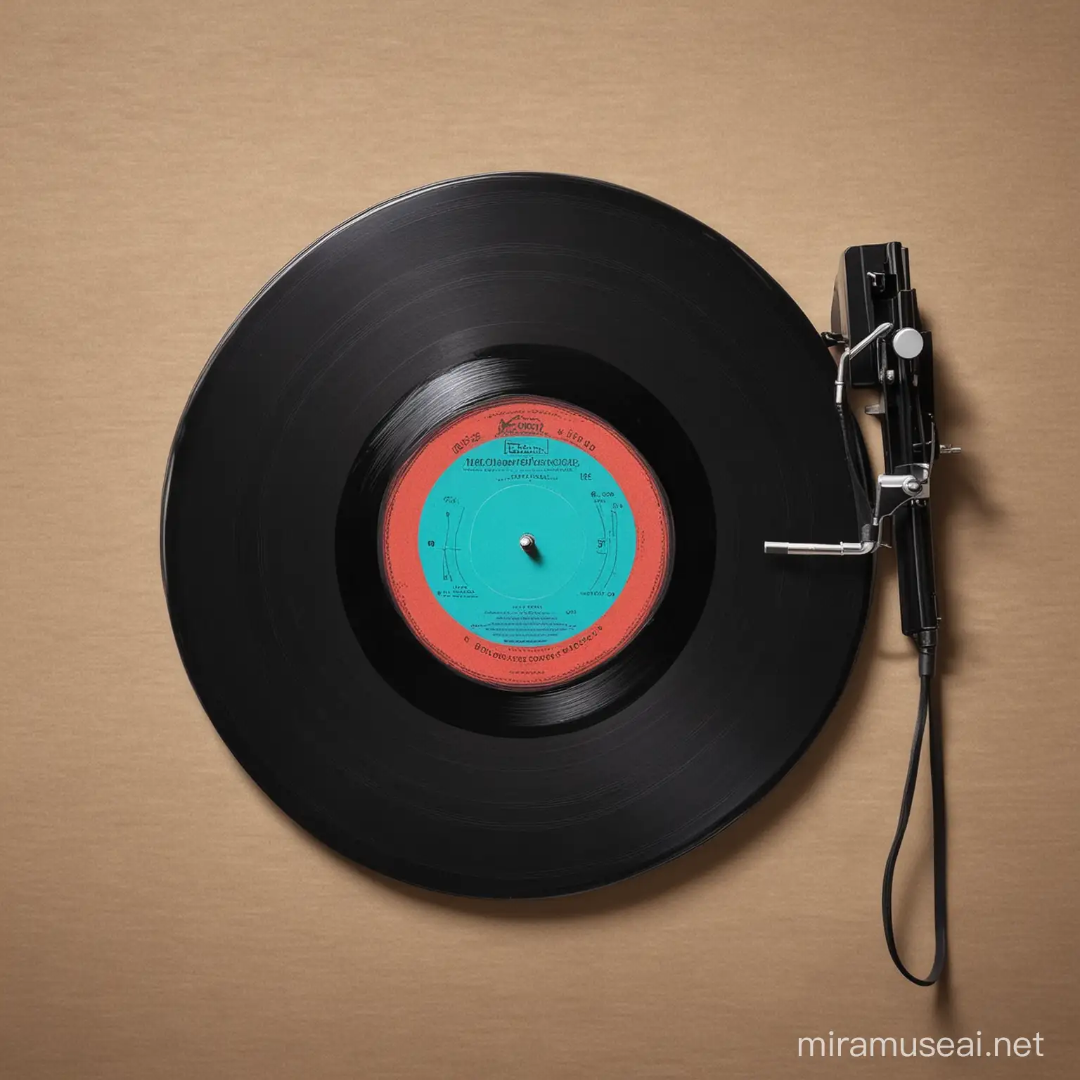 Vintage Vinyl Record Collection with Turntable and Headphones