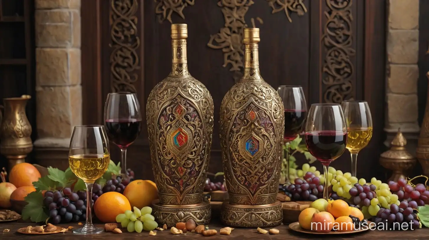 Armenian Royal Wine Medern with Naghshun Ornaments