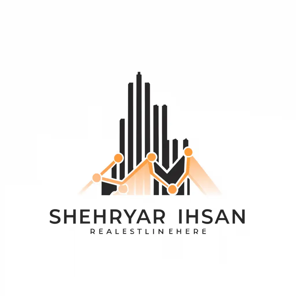 a logo design,with the text "Shehryar Ihsan", main symbol:business, real sate, stock market, crypto,Minimalistic,be used in Real Estate industry,clear background