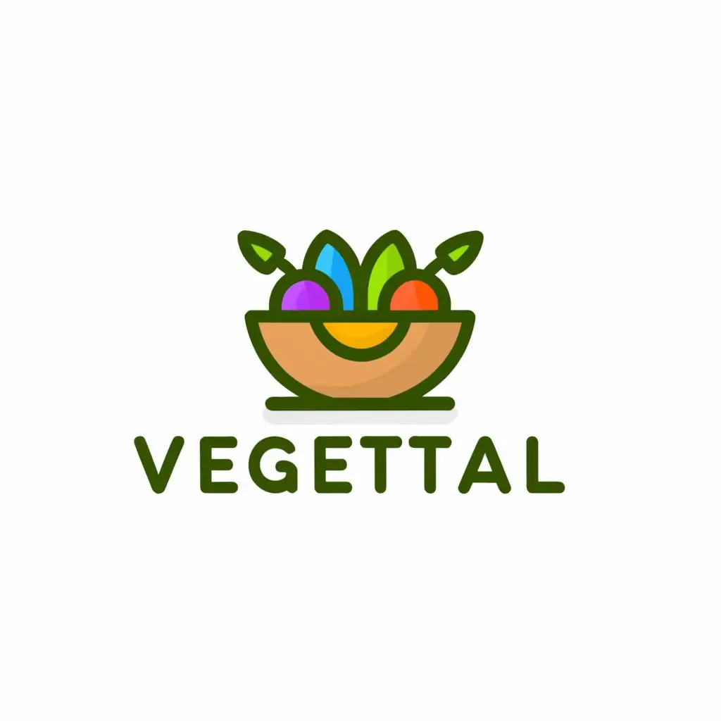 a logo design,with the text "Vegetal", main symbol:Something that reminds healthy eating habits,Moderate,be used in Restaurant industry,clear background