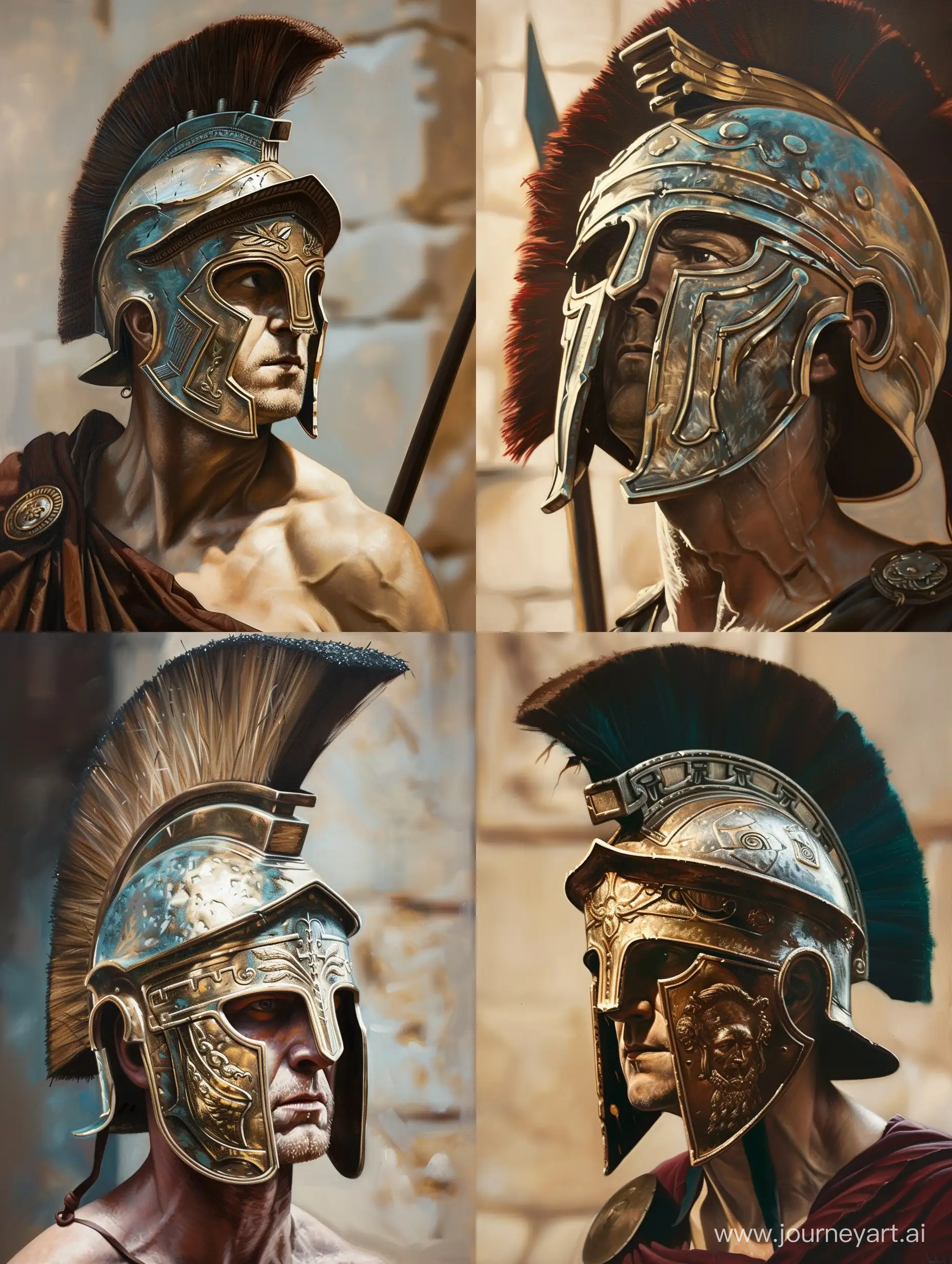 Julius-Caesar-Portrait-in-Greek-Helmet-Classical-Oil-Painting-Artwork