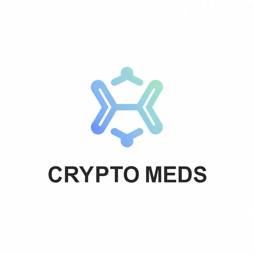 a logo design,with the text "Crypto Meds", main symbol:Something pharmaceutical,Minimalistic,be used in Medical Dental industry,clear background