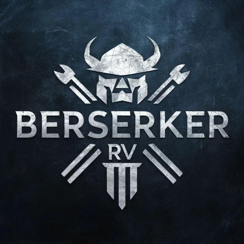 logo, Berserker, with the text "BERSEKER RV", typography