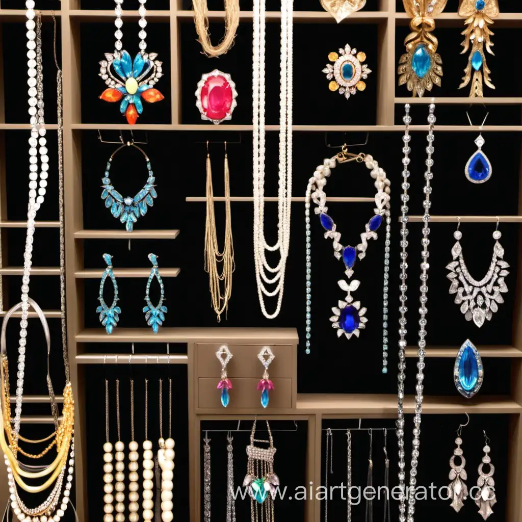 Elegant-Costume-Jewelry-Displayed-on-Shelves-for-Chic-Fashion-Enthusiasts