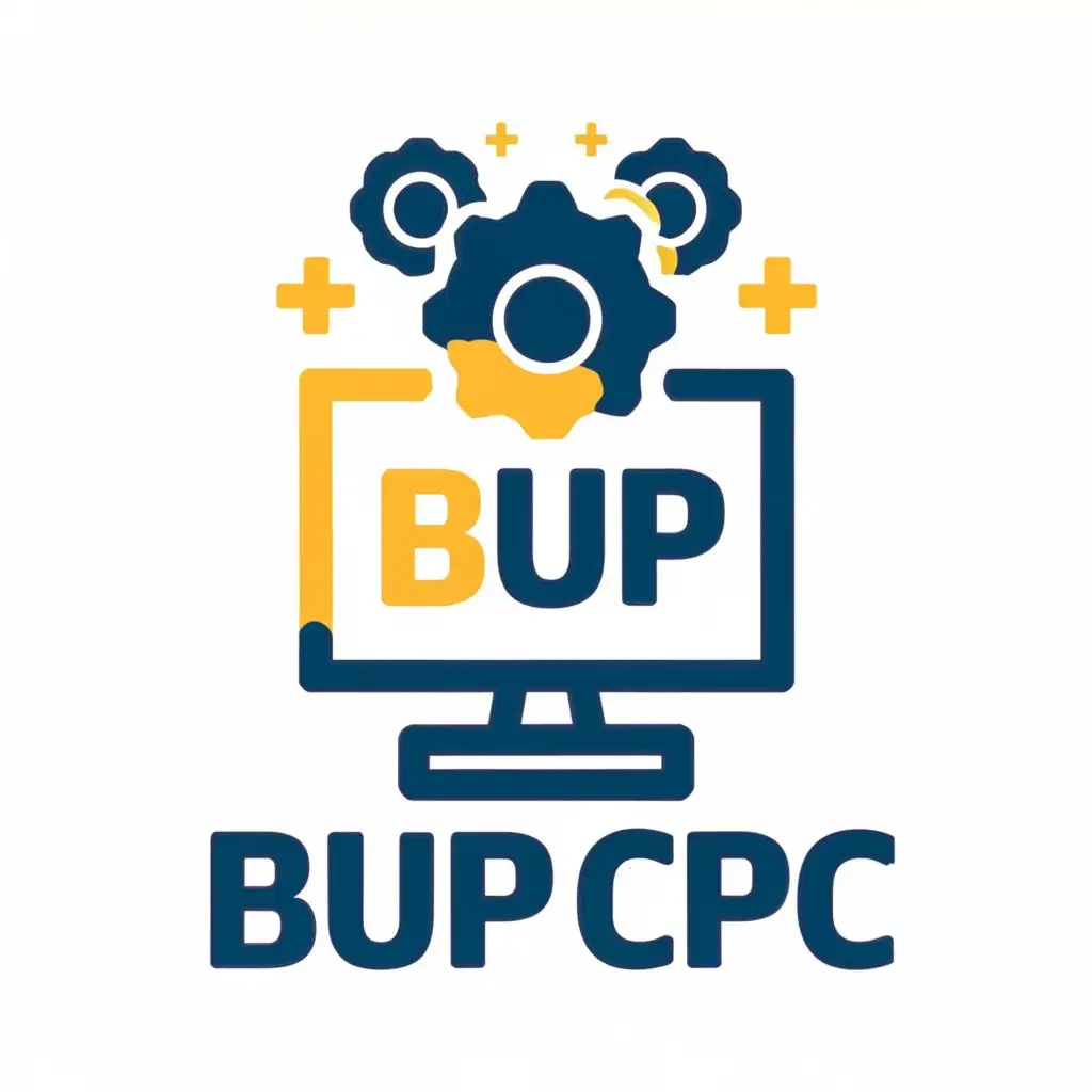 logo, Computer, AI, ML, bits, with the text "BUP CPC", typography, be used in the Technology industry . binary digits