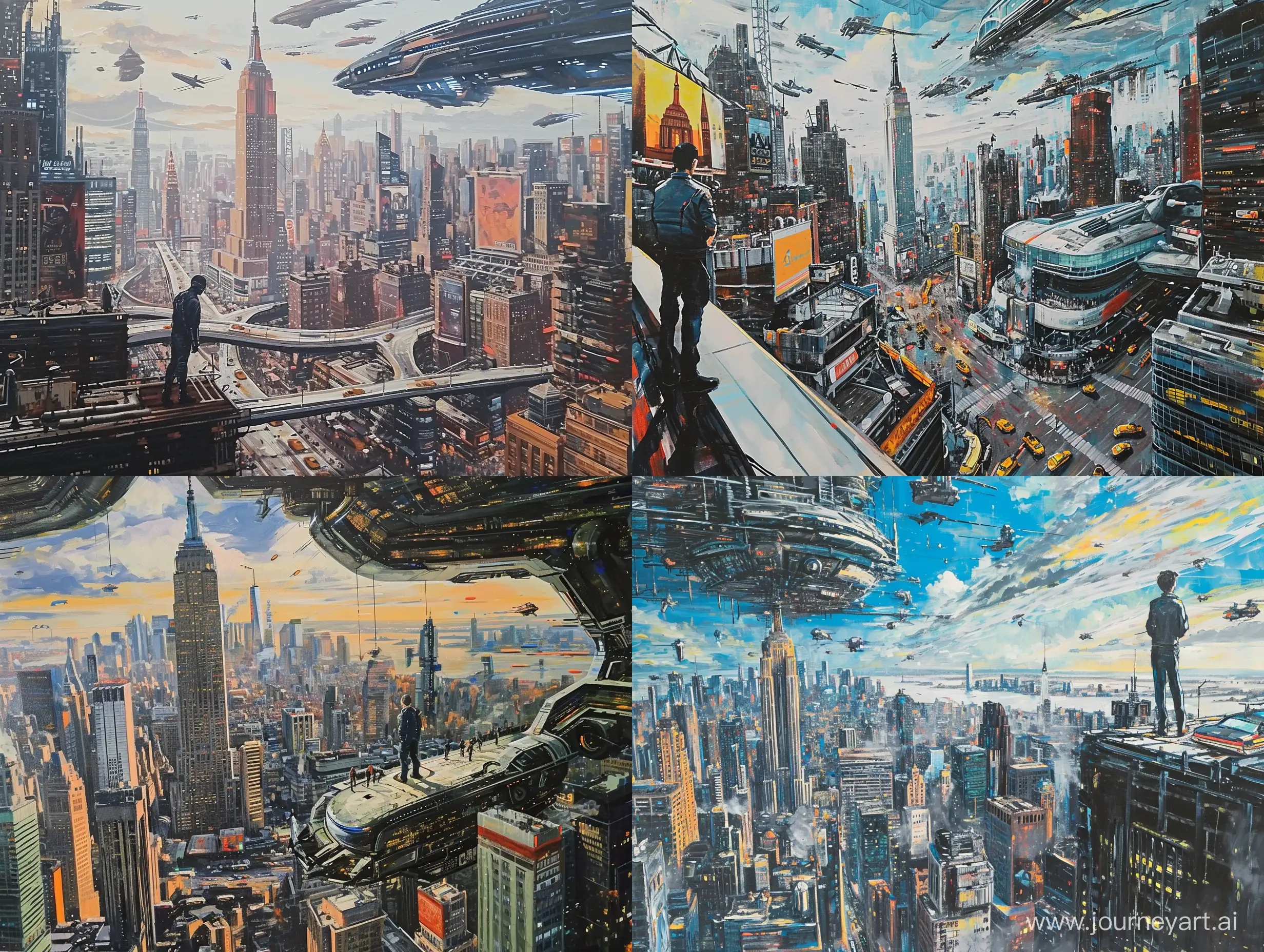 Futuristic-Science-Fiction-Cityscape-with-Empire-State-Building-View