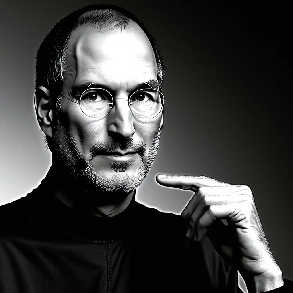 Steve Jobs Portrait Visionary Technologist and Apple CoFounder