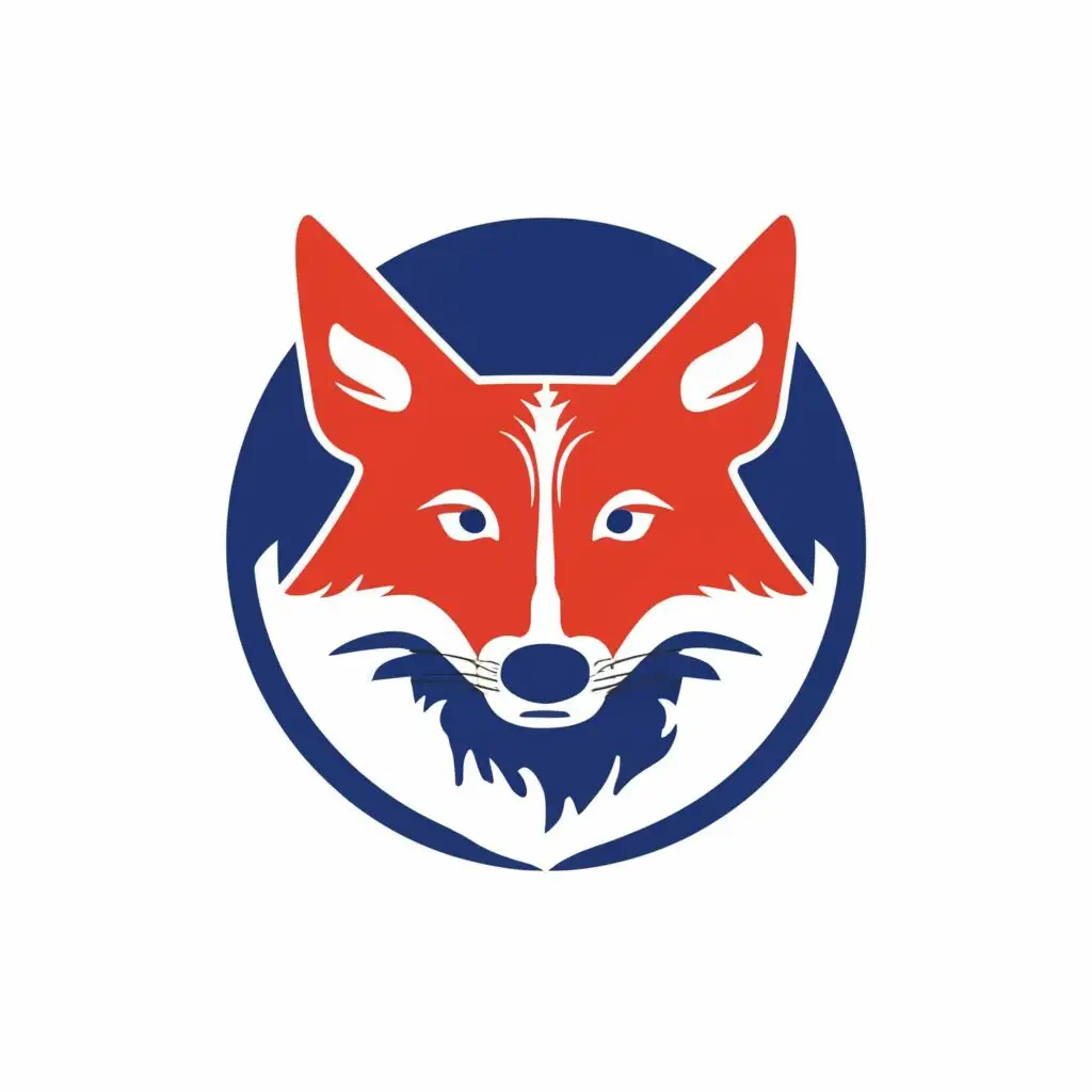 logo, France flag and fox (animal), with the text "France flag and fox (animal)", typography