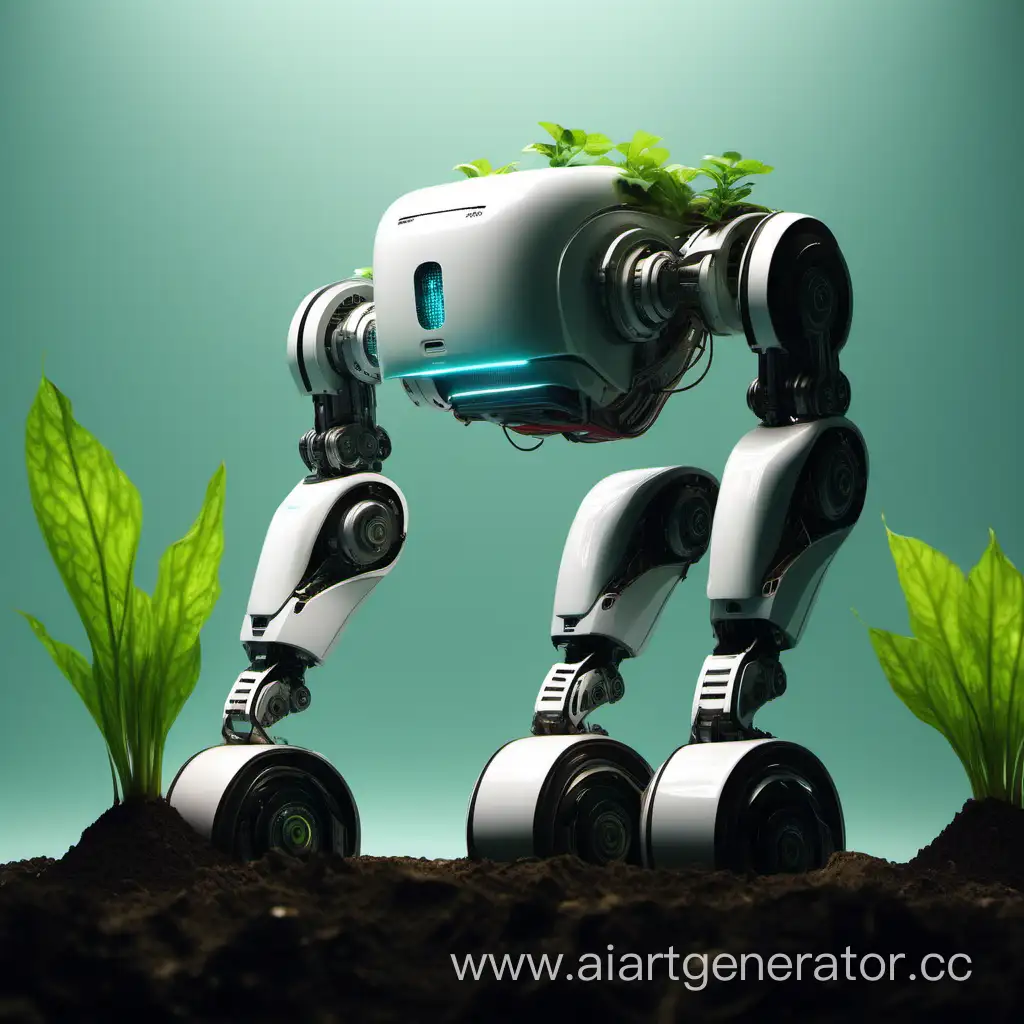робот, который может одновременно делать следующие вещи: сеять, поливать, ухаживать за растениями