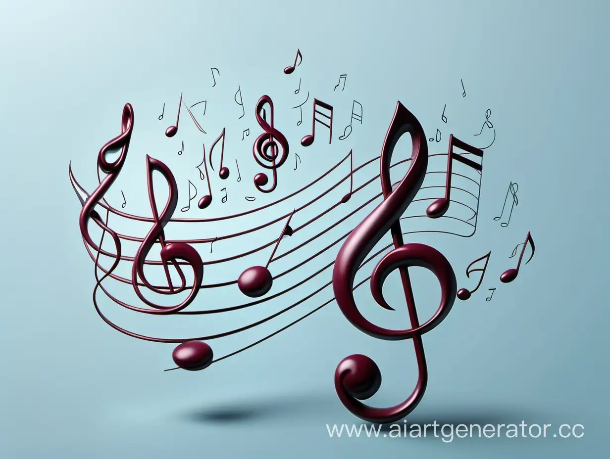 Minimalistic-Musical-Harmony-Elegant-Treble-Clef-and-Notes-on-a-Light-Blue-Background