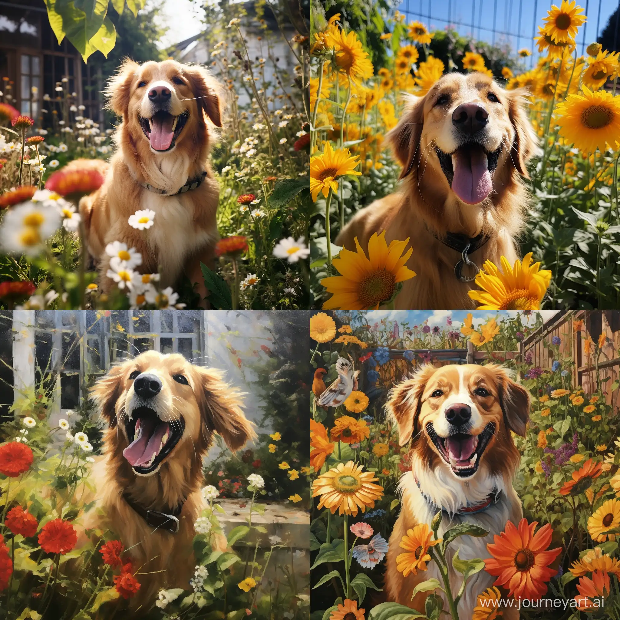 Joyful-Dog-Enjoying-Garden-Playtime