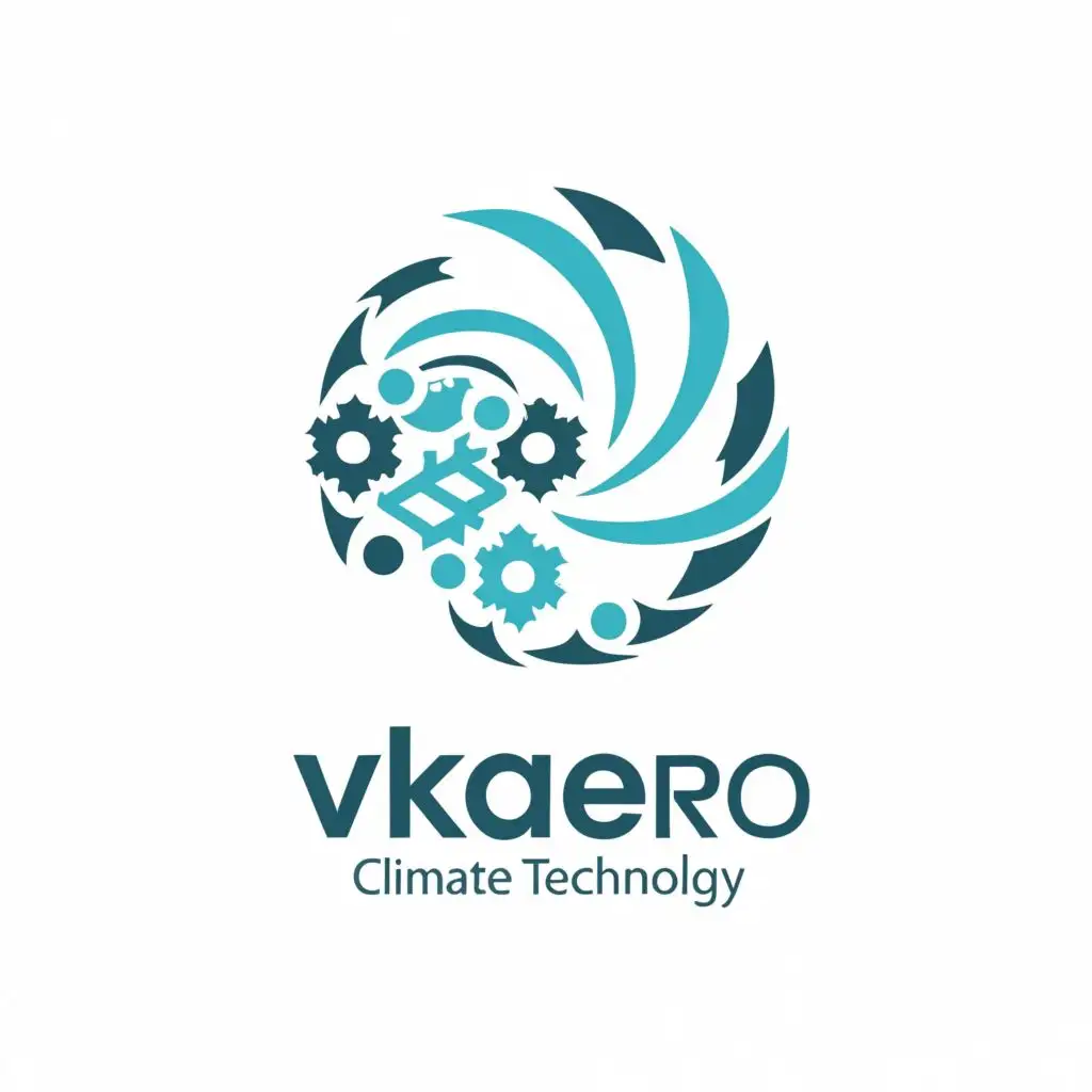 logo, Image of a stylized air vortex in the center of the logo, symbolizing air flow and climate technology.
The inscription "VKAero" using a modern font at the bottom of the logo.
An additional element in the form of a thermometer or snowflake to emphasize the climate theme.
Main colors - #97bc8d, #ddb77a, with the text "VK Aero", typography