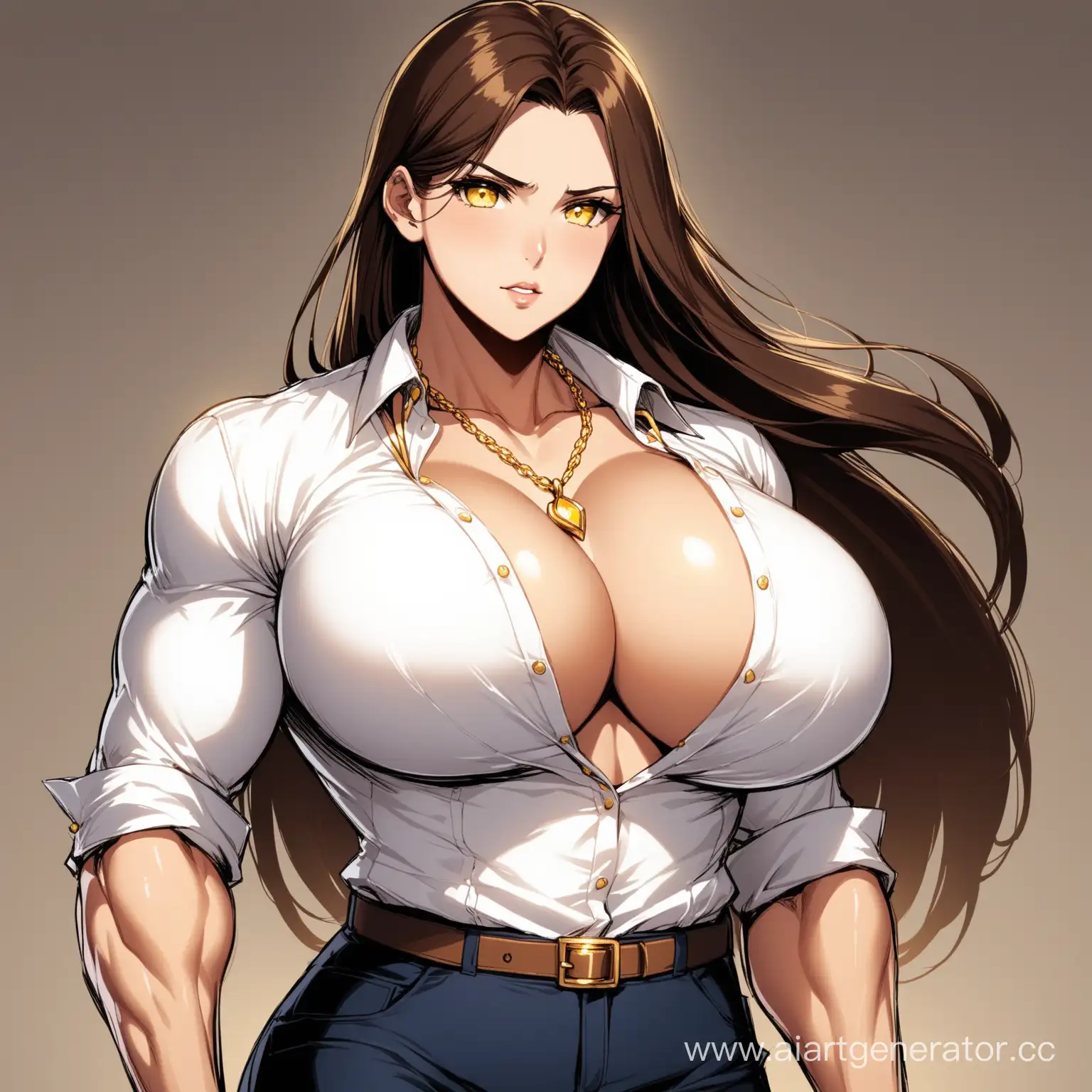 Confident-Woman-with-Unbuttoned-Shirt-and-Gold-Necklace