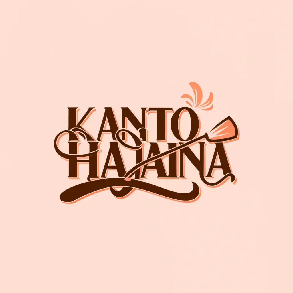 a logo design,with the text "kanto hajaina", main symbol:beauty/computer/light pink/brown/mustard yellow,complex,clear background