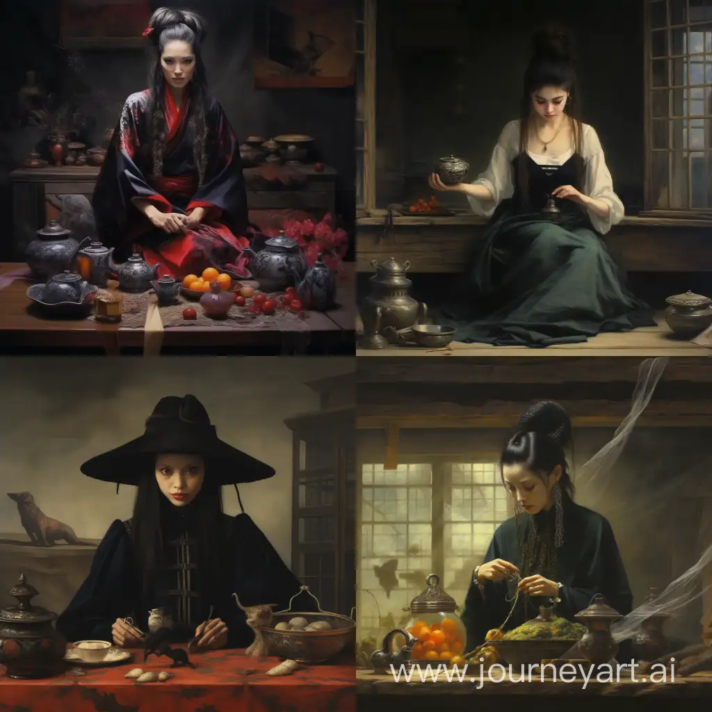 Enchanting-Witch-Participating-in-Traditional-Chinese-Tea-Ceremony