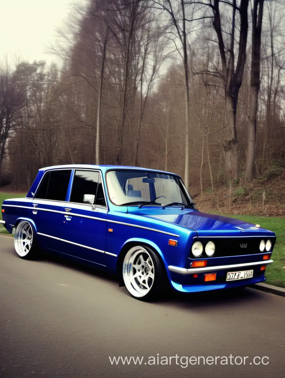 Sporty-VAZ-2106-with-Camber-and-Stylish-Rims