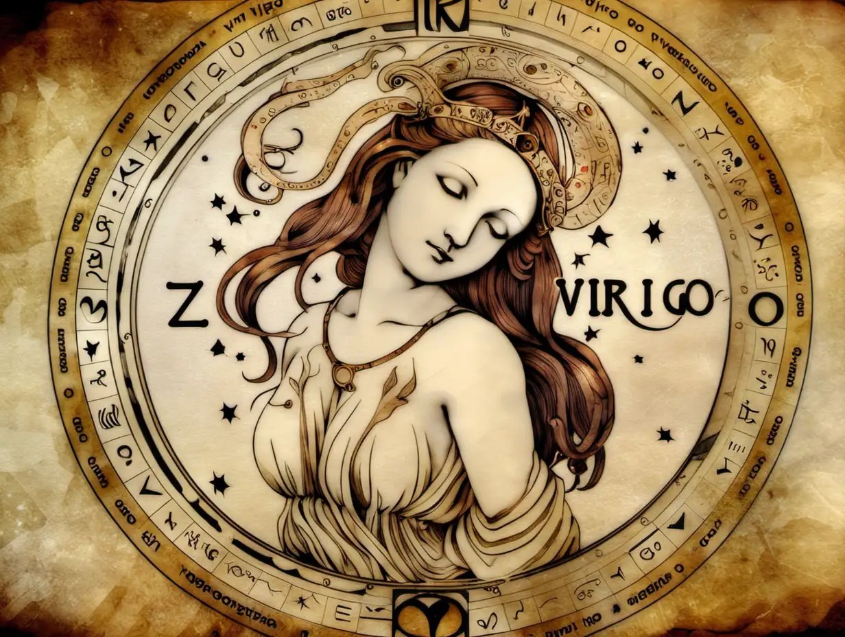 Astrological Art Virgo Zodiac Symbol