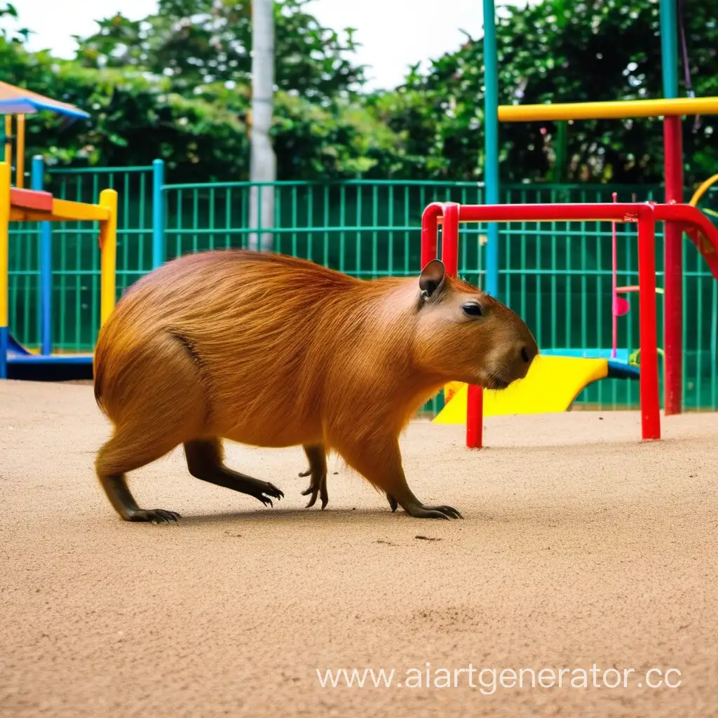 Capybara-Enjoying-Playtime-in-the-Park