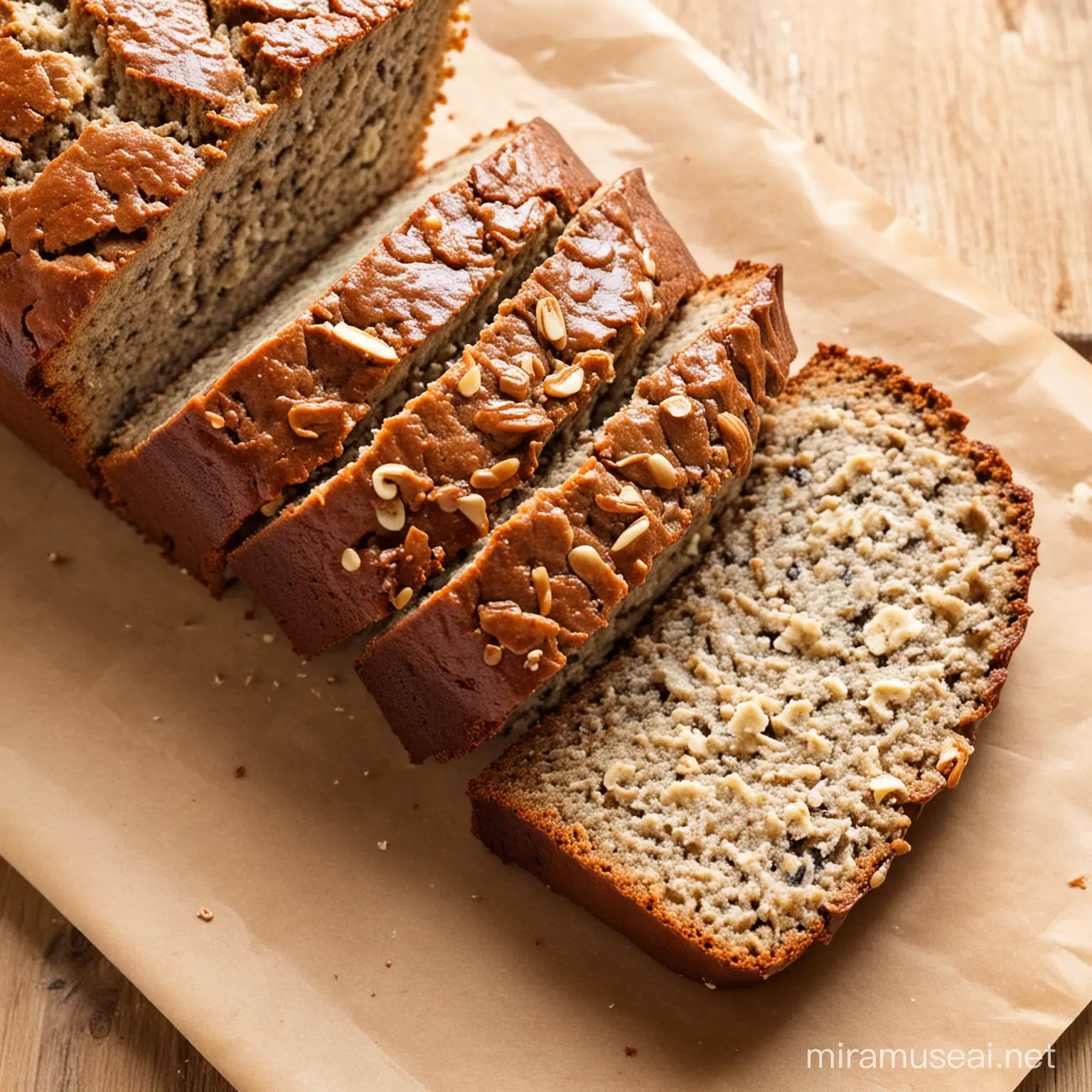 Homemade Protein Banana Bread Healthy Baking Recipe with Fresh Ingredients