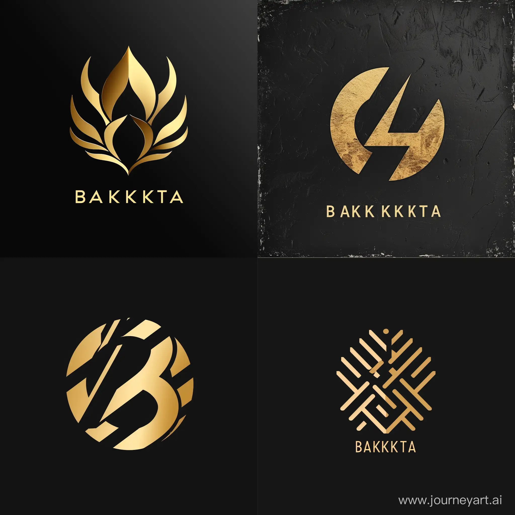 Make a logo for (BAKKTA) WITH BLACK AND GOLD