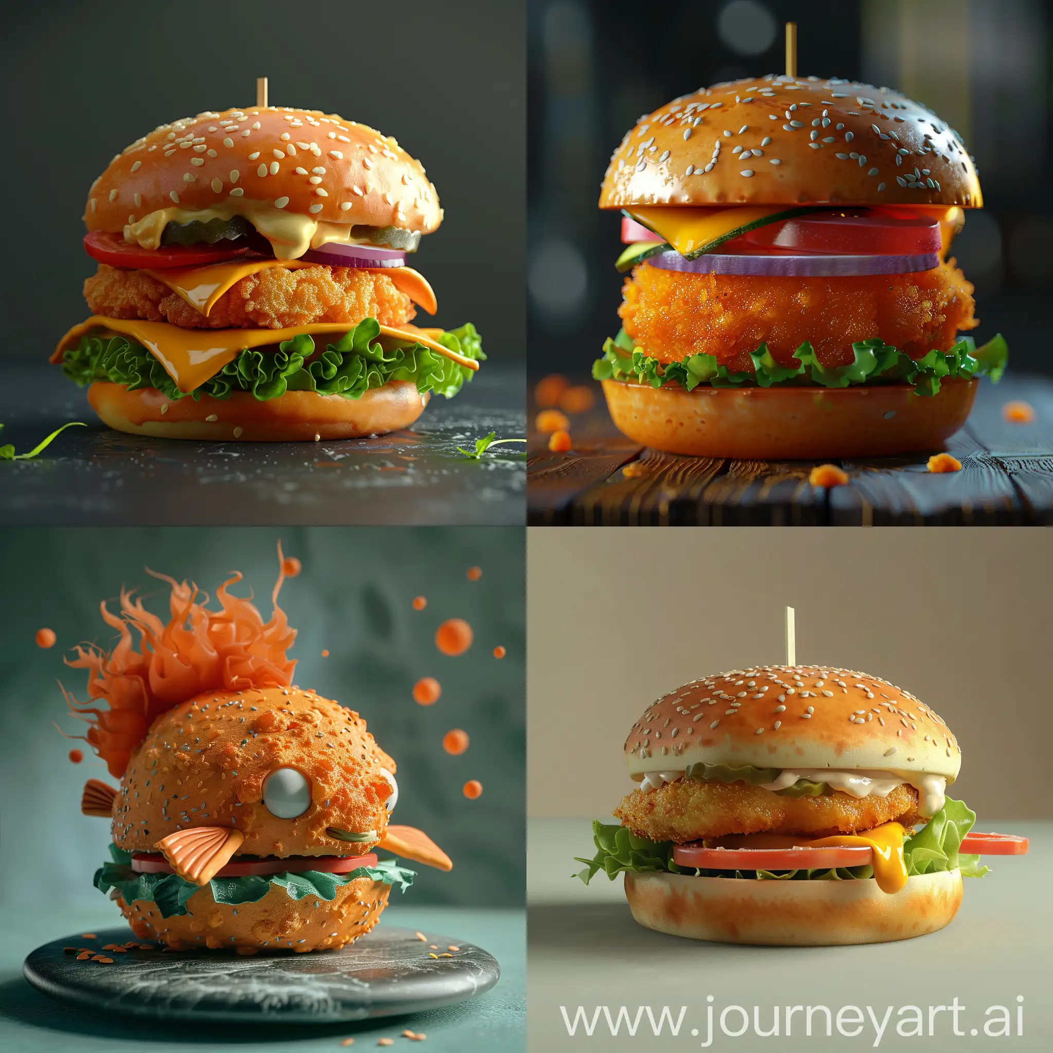 Delicious-3D-Animation-of-a-Gourmet-Fish-Burger