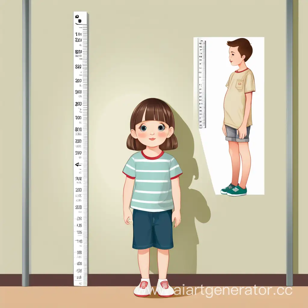 Child-Height-Measurement-with-Growth-Chart-in-Room-Setting