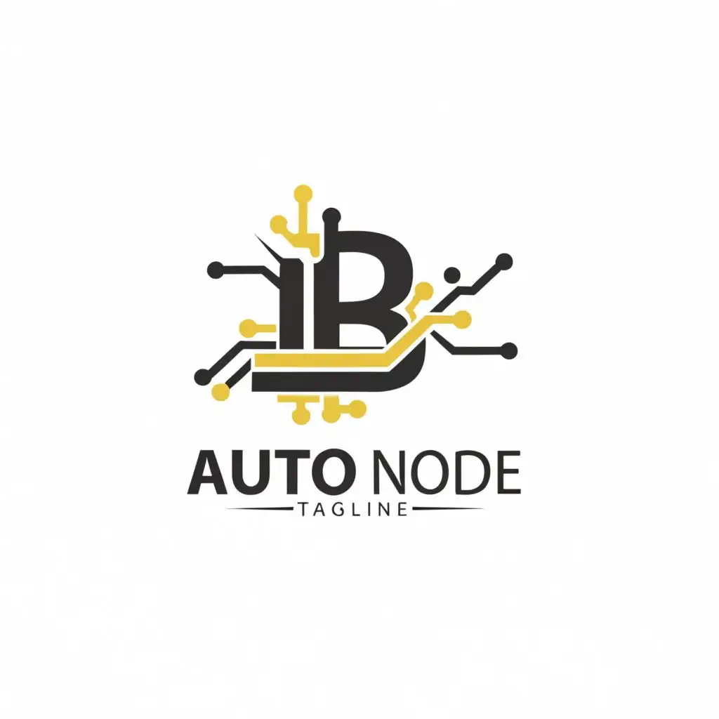 logo, bash logo, with the text "Btc Auto Node", typography, be used in Internet industry
