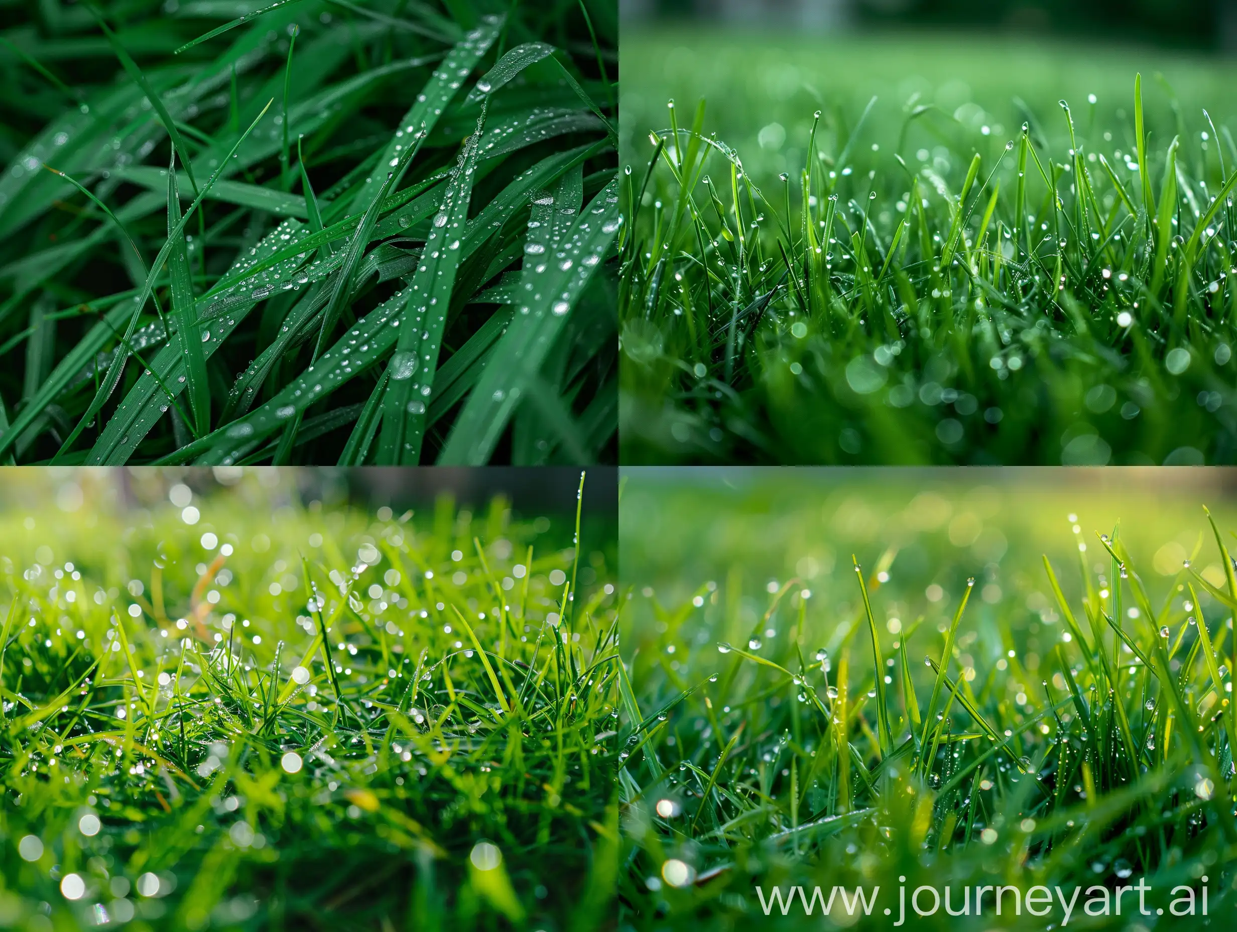Refreshing-Water-Drops-Glistening-on-Vibrant-Green-Grass