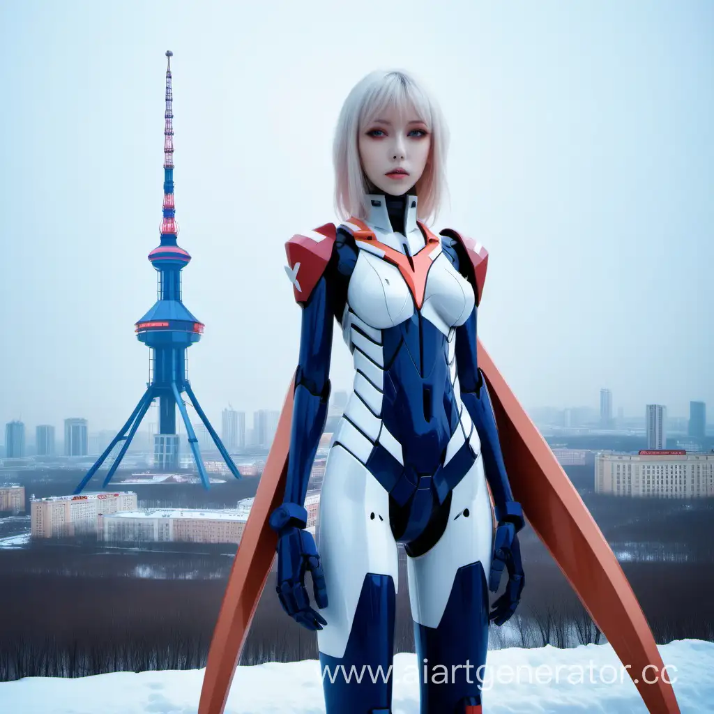 Strelitzia-Mecha-with-Russian-Flag-Emblem-in-Moscow-Winter-Scene