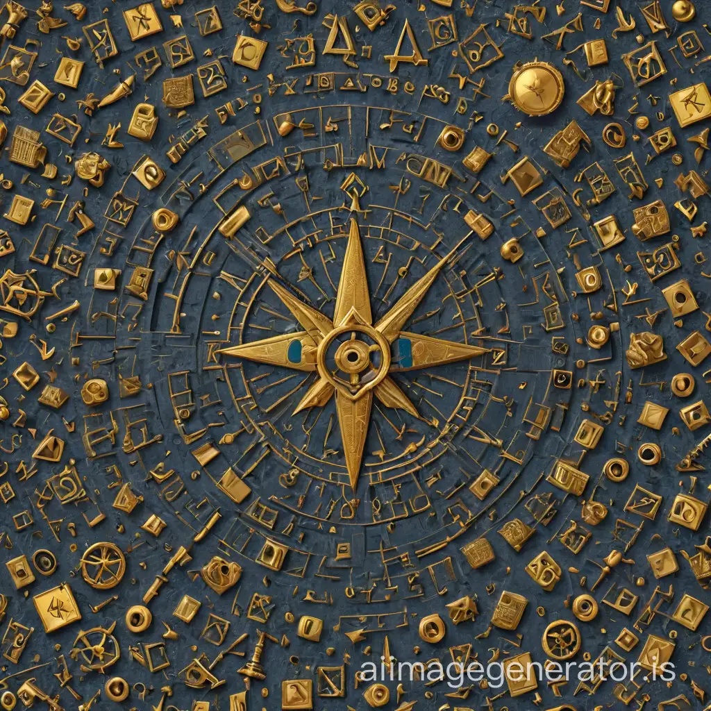 Make a background with all sorts of tiny masonic elements, squares, compass, columns