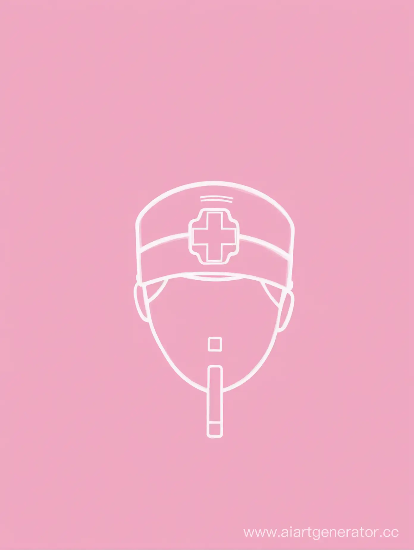 добавь розовую картинку медицинской шапочки