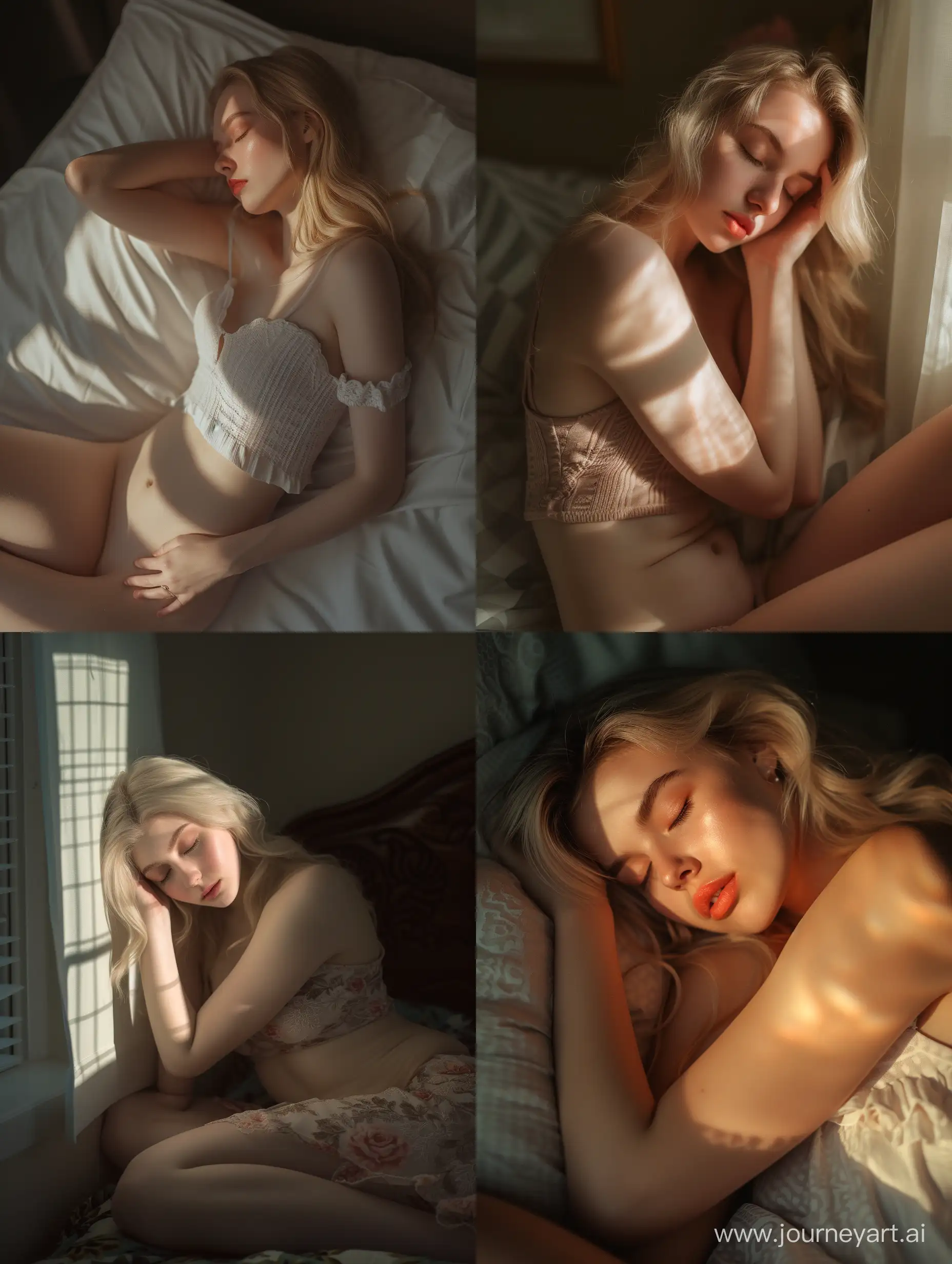 Sensual-Slumber-Radiant-Woman-Sleeping-in-Sunlight