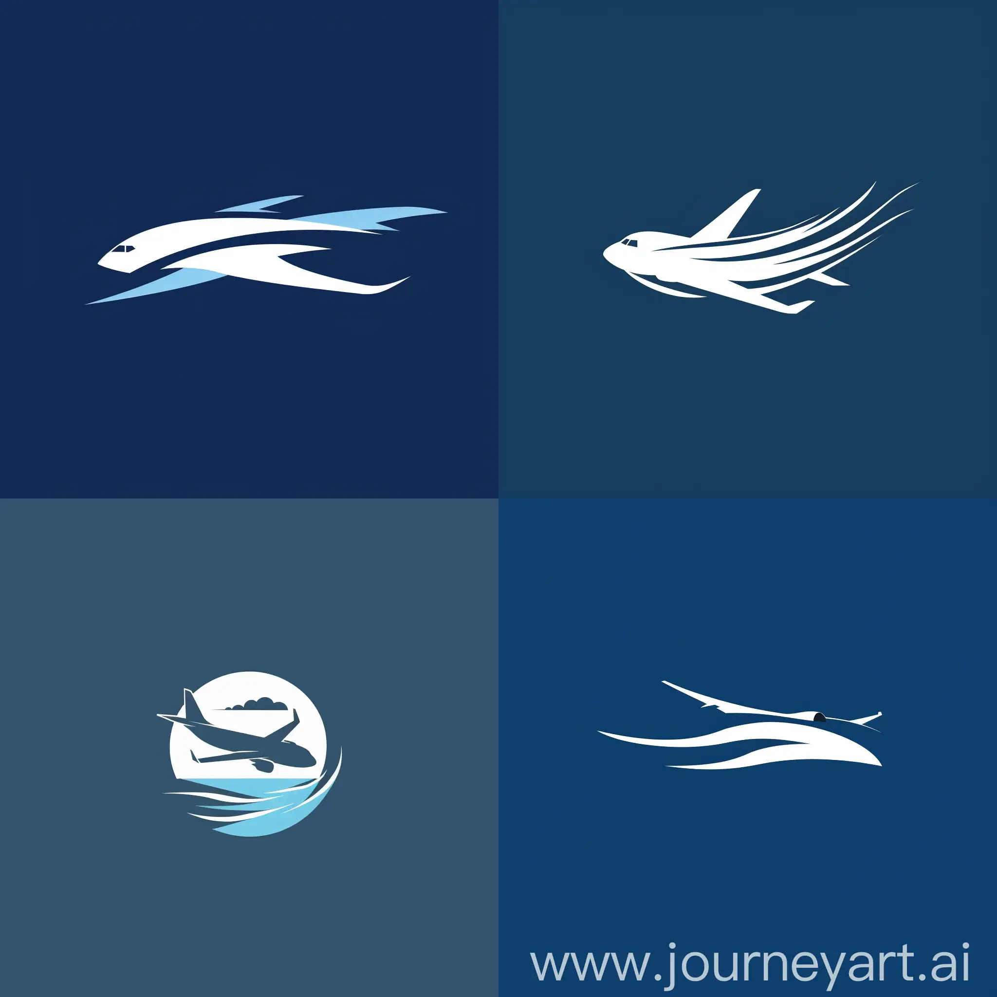 Airline-Company-Logo-with-Airplane-Silhouette-on-Horizon