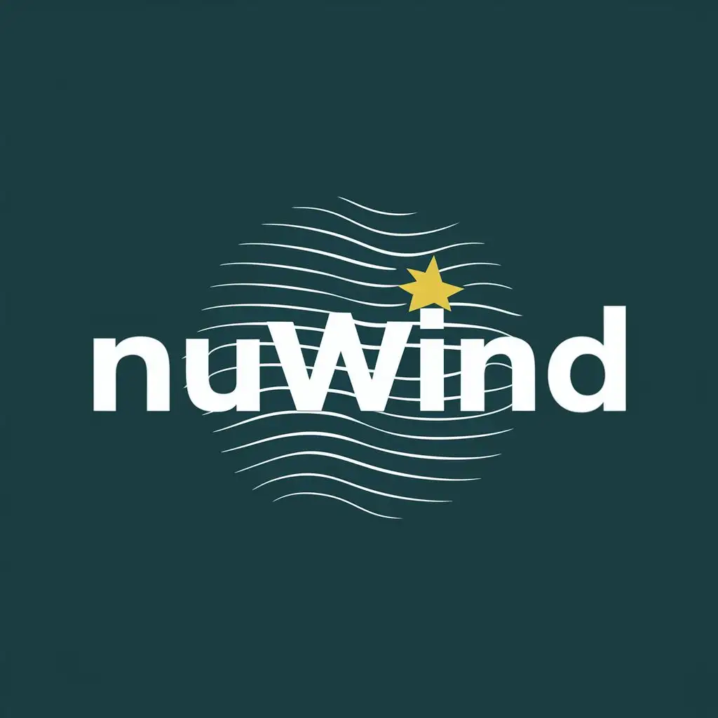 logo, wind, with the text "NUWIND", typography