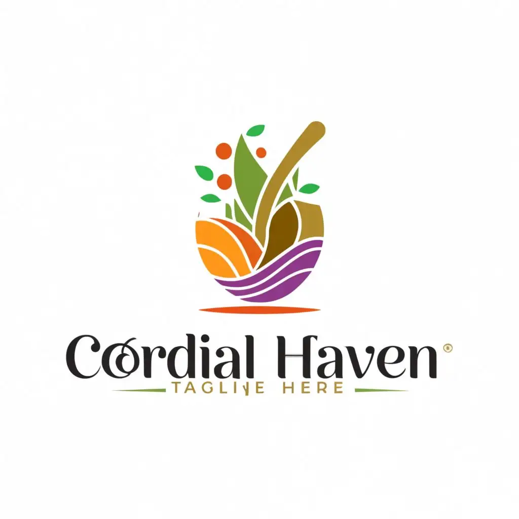 LOGO-Design-For-Cordial-Haven-Refreshing-Fruity-Beverage-Theme-for-Retail-Brand