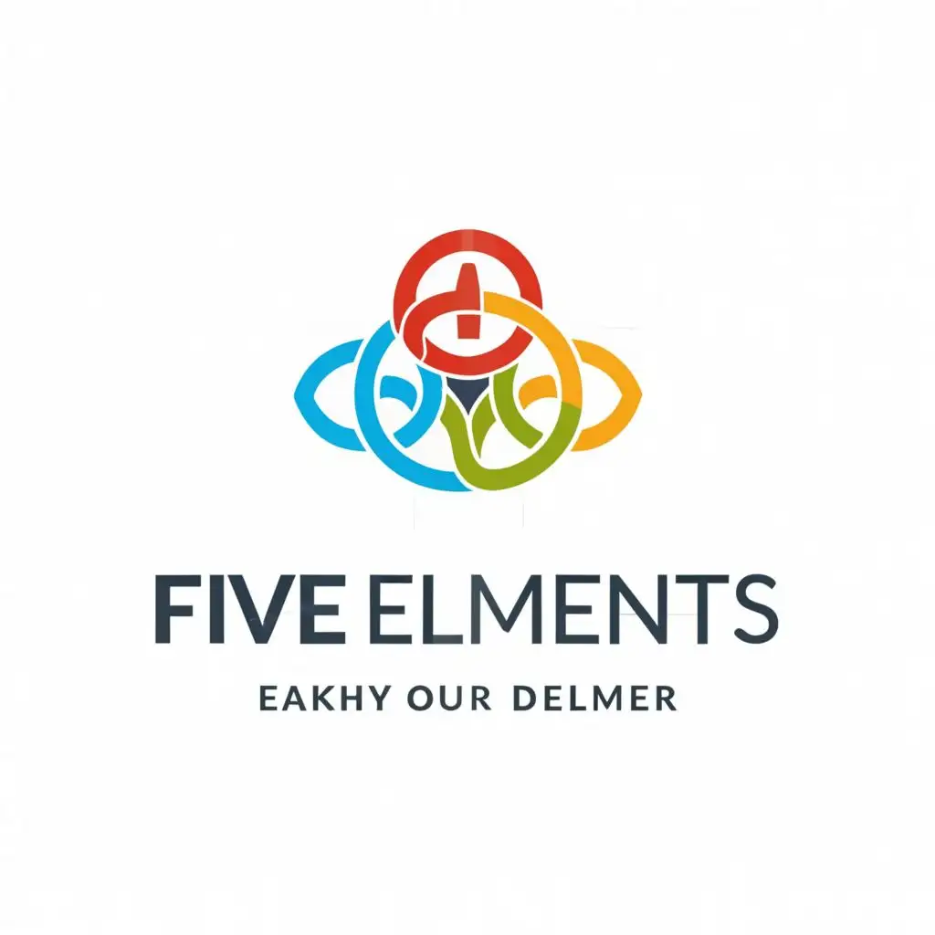a logo design,with the text "Five elements", main symbol:five elements

,Moderate,clear background