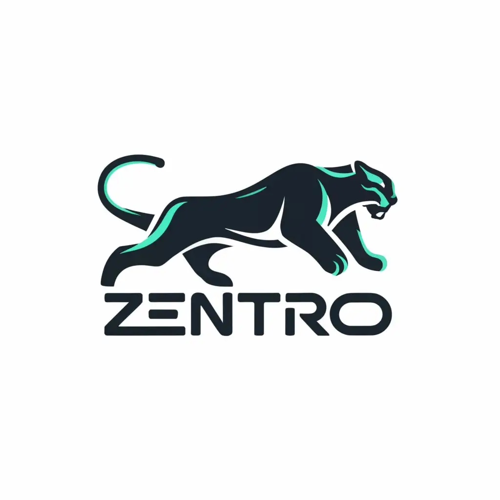 a logo design,with the text "Zentro", main symbol:Panther,Moderate,be used in Sports Fitness industry,clear background