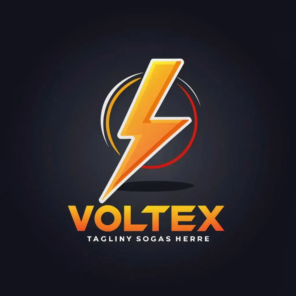 logo, Lightning, with the text "Voltex", typography, be used in Construction industry