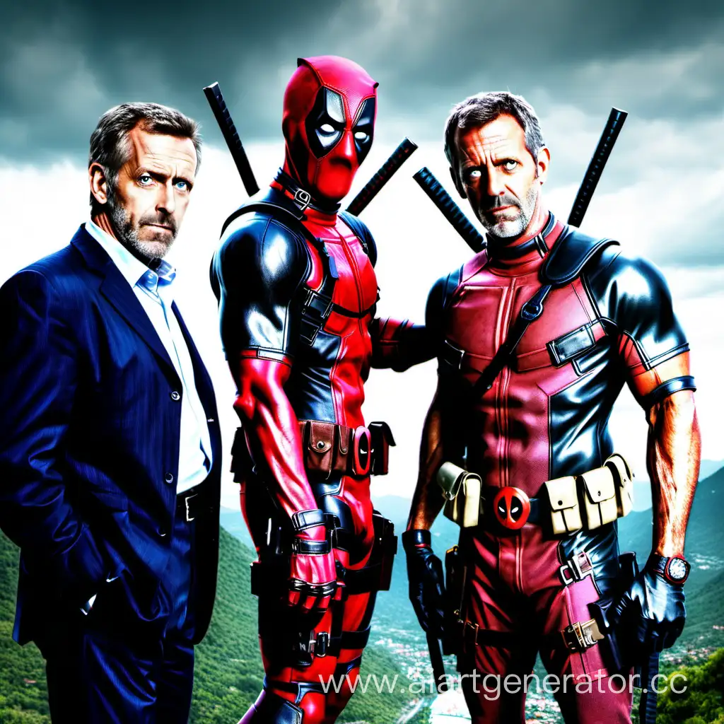 Deadpool-and-Doctor-Gregory-House-Adventure-in-the-Caucasus-Mountains