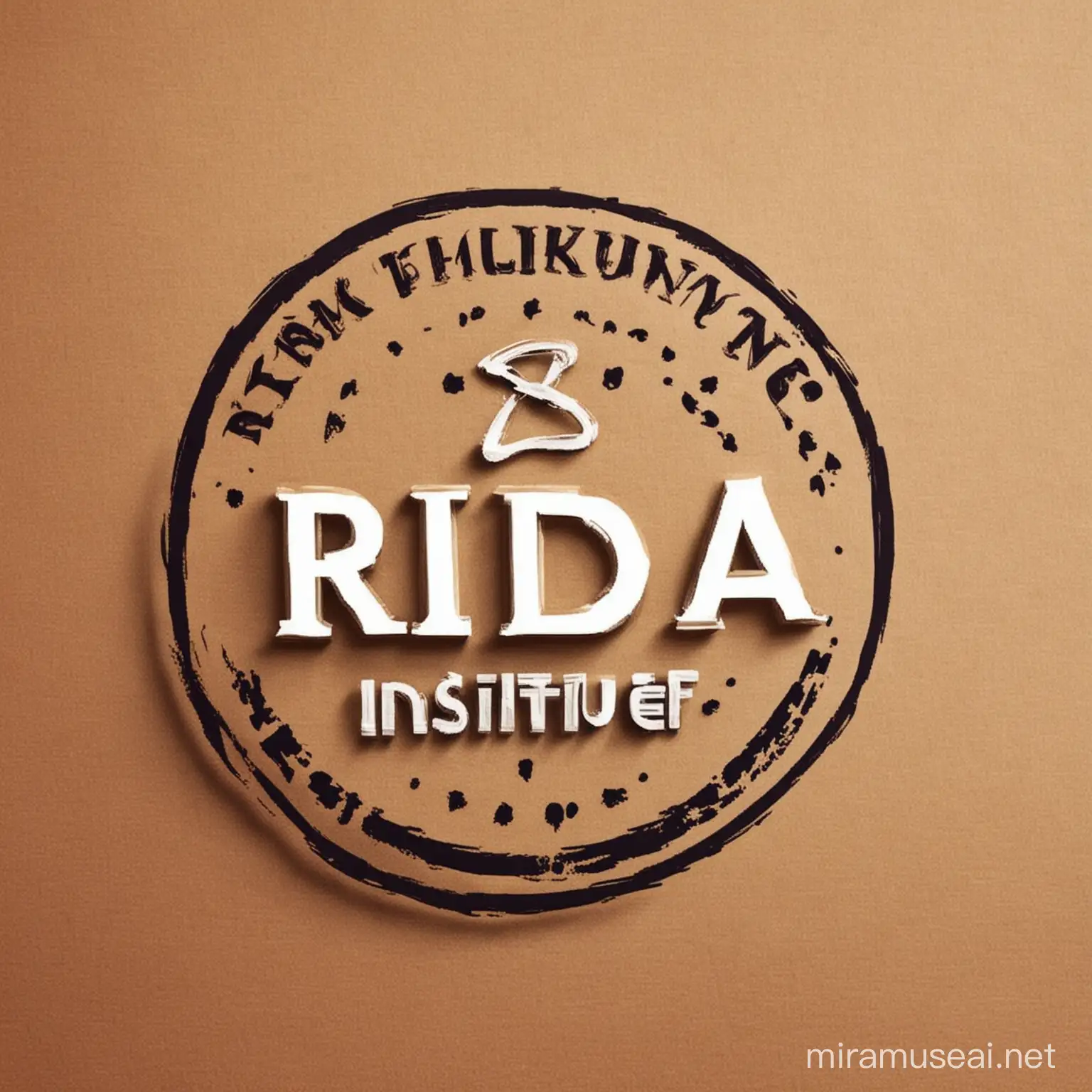 i want create logo of RIDA INSTITUTE which show admission is open
