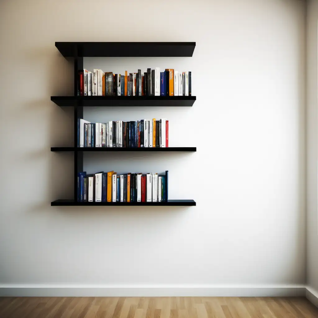 bookshelf on the wall
