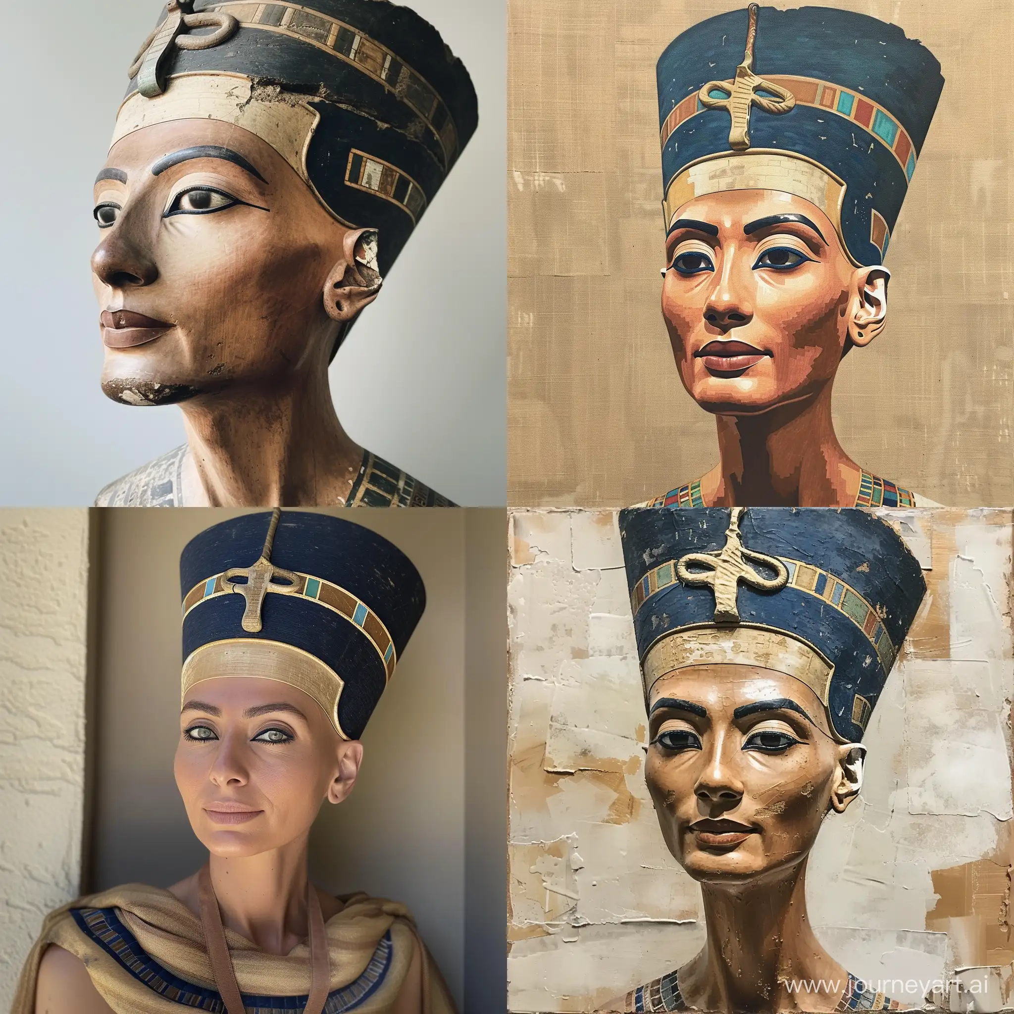 Nefertiti-Portrait-in-Sand