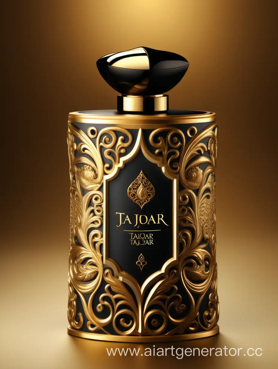 Elegant-Perfume-Box-Package-Design-with-Gold-and-Royal-Black-Accents