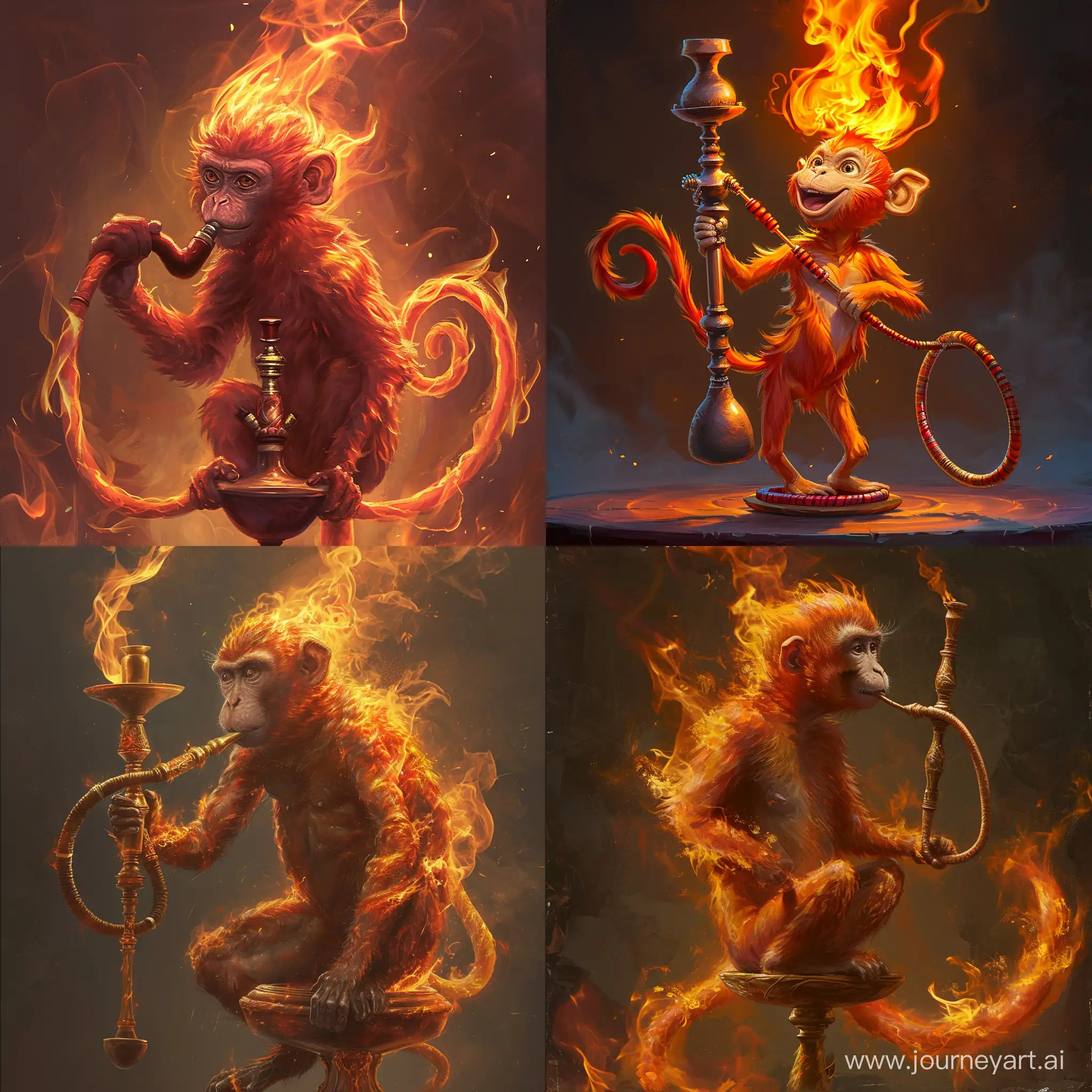 Enchanting-Hookah-Vibrant-Fiery-Monkey-Transformation